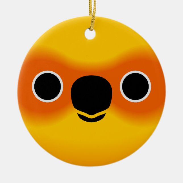 Das Gesicht eines Sonnenbehagens Keramik Ornament (Vorne)