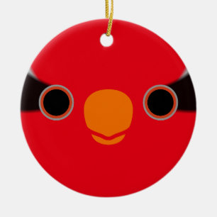 Das Gesicht eines Stella's Lorikeet Keramik Ornament
