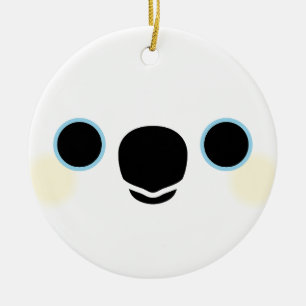 Das Gesicht eines Triton-Kakadus Keramik Ornament