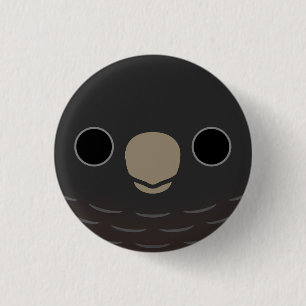 Das Gesicht eines weiblichen Gang-Gang-Kakadus Button