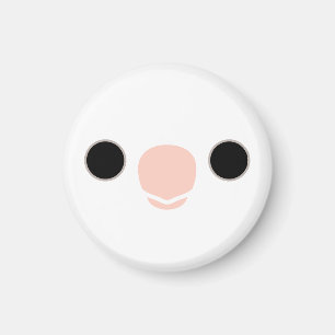 Das Gesicht eines weißen Gesichts Clear Pied Cocka Magnet
