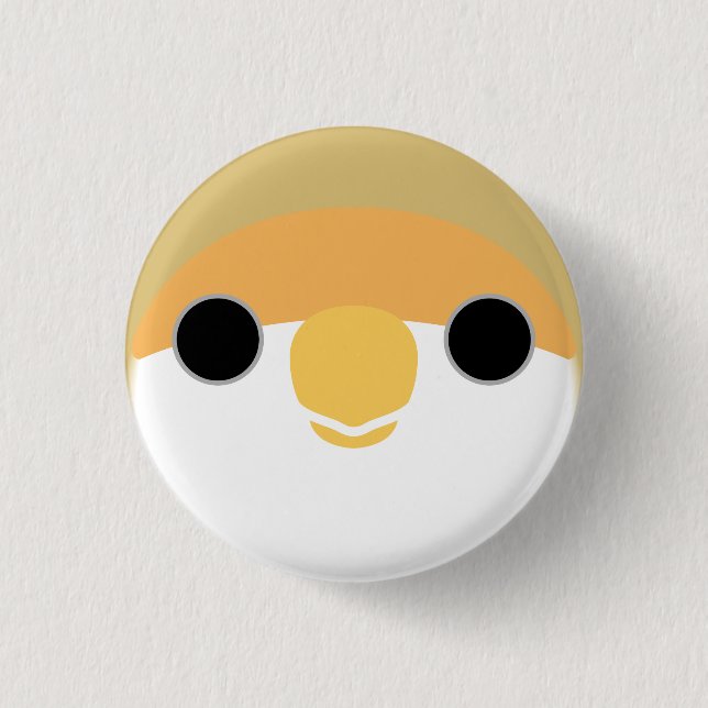 Das Gesicht eines Zimtpilzes Button (Vorderseite)