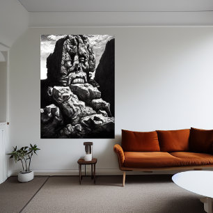 Das Gesicht im Berg   AI Art Poster