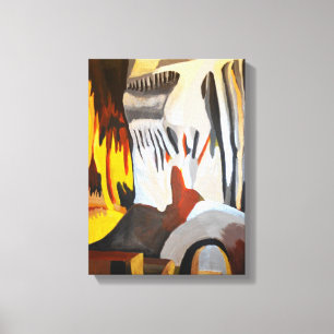 Das Gesicht in der Rockkunst Leinwanddruck