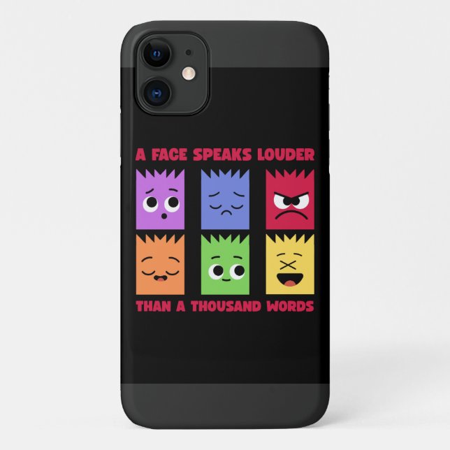 Das Gesicht spricht lauter als tausend Worte iPhon Case-Mate iPhone Hülle (Rückseite)
