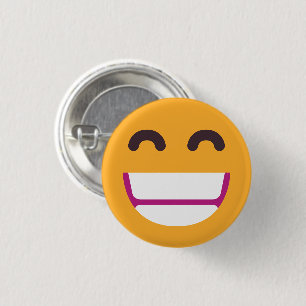Das Gesicht strahlend Augen Niedliche Farben Emoji Button