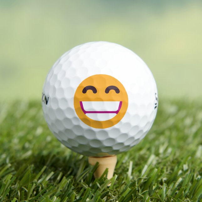 Das Gesicht strahlend Augen Niedliche Farben Emoji Golfball (Insitu T-Shirt)