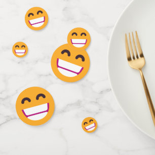 Das Gesicht strahlend Augen Niedliche Farben Emoji Konfetti