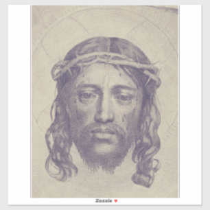 Das Gesicht von Christus auf dem heiligen Schleier Aufkleber