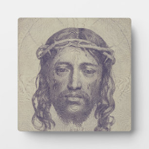 Das Gesicht von Christus auf dem heiligen Schleier Fotoplatte