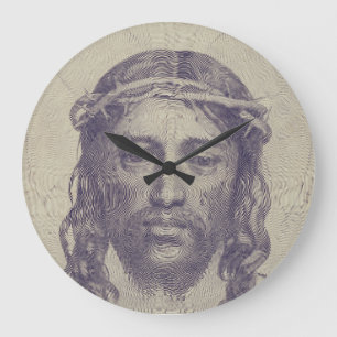 Das Gesicht von Christus auf dem heiligen Schleier Große Wanduhr