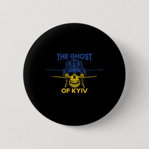 Das Gespenst von Kiew Unterstützt Ukraine T-Shirt  Button