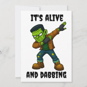 Das gestanzte Monster lebt und versucht zu Hallowe Einladung