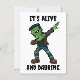 Das gestanzte Monster lebt und versucht zu Hallowe Postkarte