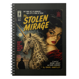 Das gestohlene Mirage-Einhorn-Mystery-Buchcover Notizblock