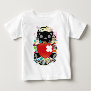 Das gestopfte Spielzeug der Katze Baby T-shirt