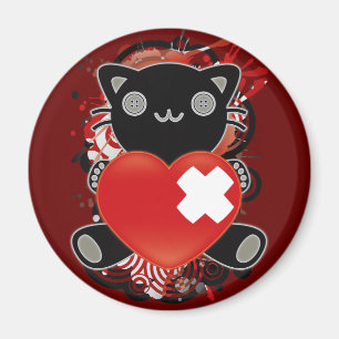 Das gestopfte Spielzeug der Katze Magnet