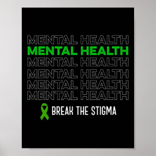 Das Gesundheitsbewusstsein bricht die Stigma Ribbo Poster