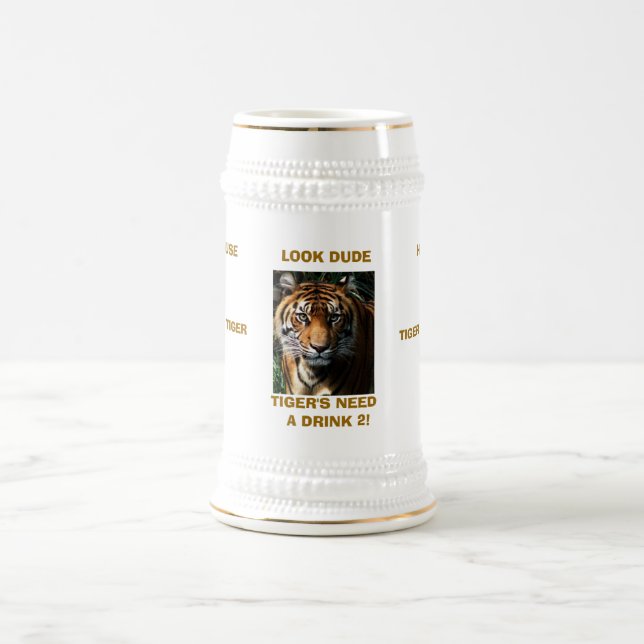 DAS GETRÄNK-TASSE DES TIGERS BIERGLAS (Mittel)