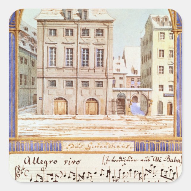 Das Gewandhaus Leipzig Quadratischer Aufkleber (Vorderseite)
