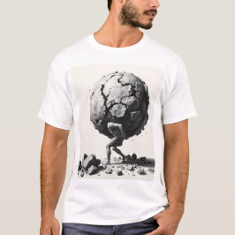Das Gewicht der Welt - eine Kohledarstellung von T-Shirt