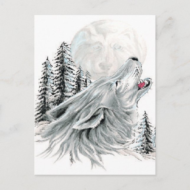 Das Gezänk auf dem Mond Postkarte (Vorderseite)