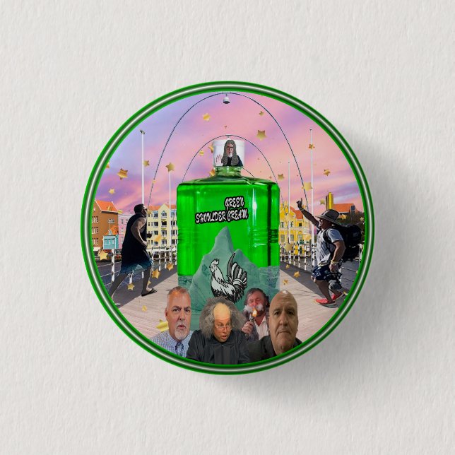 Das Glacial Green Schultercreme Button!!! Button (Vorderseite)