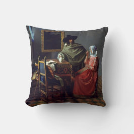 Das Glas des Weins durch Johannes Vermeer Kissen