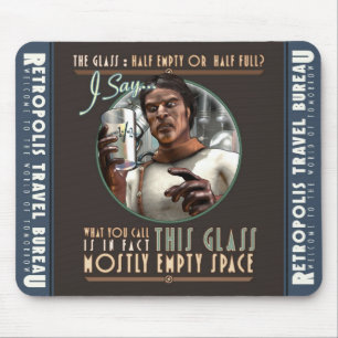Das Glas ist meistens leere Maus-Pad Mousepad