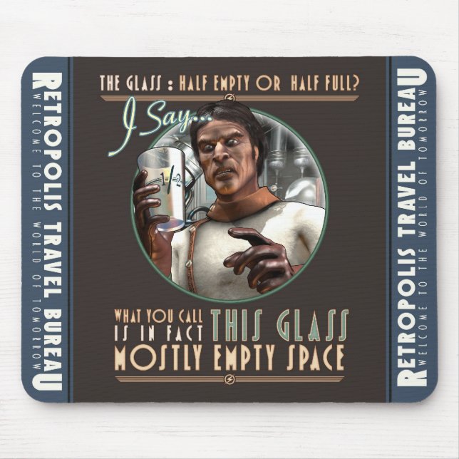 Das Glas ist meistens leere Maus-Pad Mousepad (Vorne)