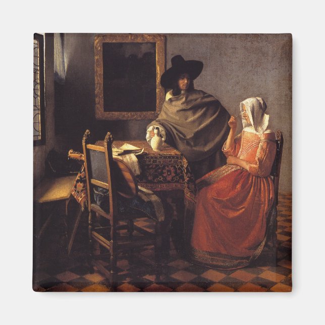 Das Glas Wein Magnet (Vorne)