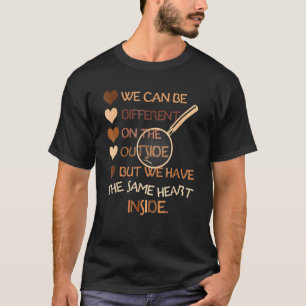 Das gleiche Herz im Inneren der schwarzen Geschich T-Shirt