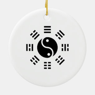 Das Gleichgewicht: Ba Gua, 8 Trigramm Yang TCM Keramik Ornament