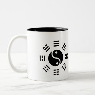 Das Gleichgewicht: Ba Gua, 8 Trigramm Yang TCM Zweifarbige Tasse