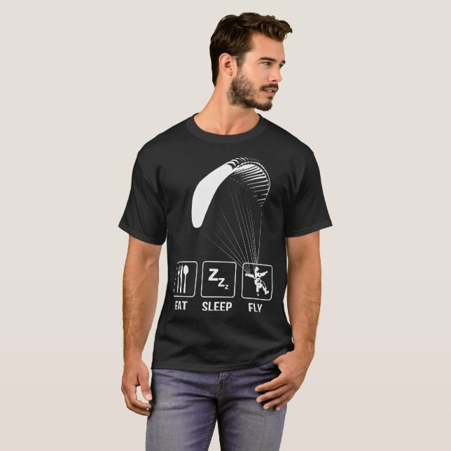 Das Gleitschirmfliegen-Leben essen T-Shirt (Vorne ganz)