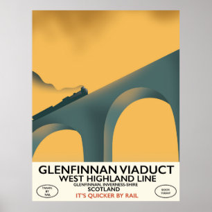 Das Glenfinnan-Viadukt Schottland. Poster