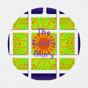 Das glorreiche Muster des grafischen Textes des He Weihnachtsschmuck