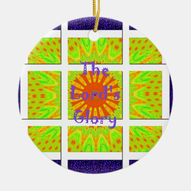 Das glorreiche Muster des grafischen Textes des He Weihnachtsschmuck (Vorne)