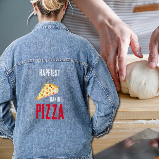 Das Glück beim Pizzabbacken Jeansjacke (Von Creator hochgeladen)