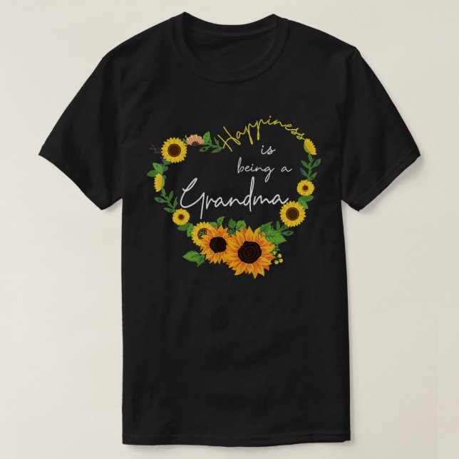 Das Glück der Frauen ist ein Oma-Sonnenblumenhörer T-Shirt (Design vorne)