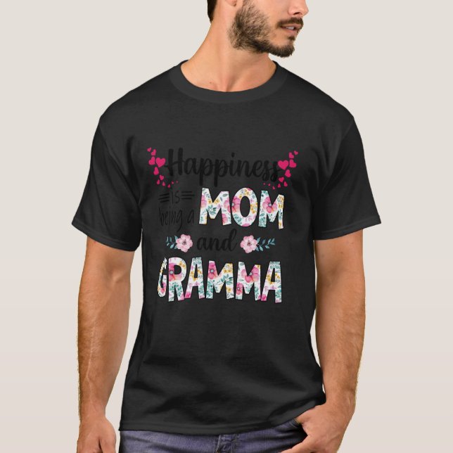 Das Glück der Frauen ist eine Mama und GRAMMA Nied T-Shirt (Vorderseite)