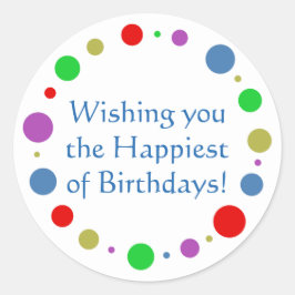 Das Glück der Geburtstage, auf die Art und Weise, Runder Aufkleber