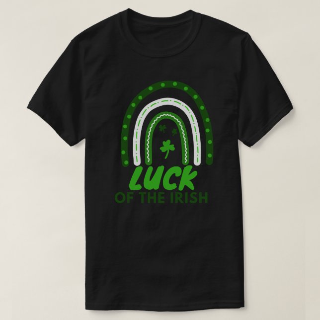 Das Glück der Iren, das St. Patrick's Day Kleeblat T-Shirt (Design vorne)