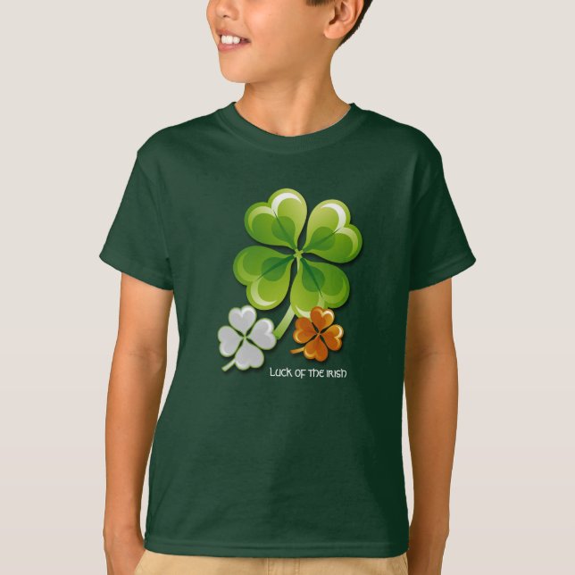 Das Glück der Iren. Kleeblatts St. Patrick's Day T-Shirt (Vorderseite)