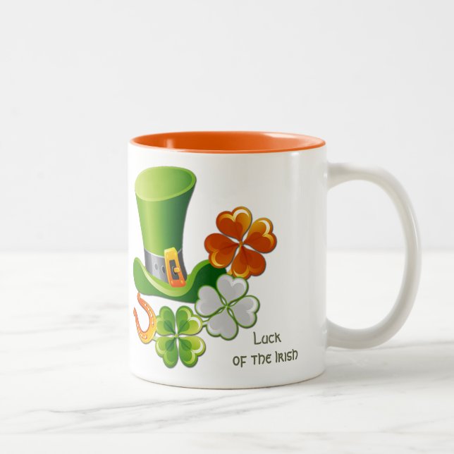 Das Glück der Iren. St. Patrick's Day-Geschenk Zweifarbige Tasse (Rechts)