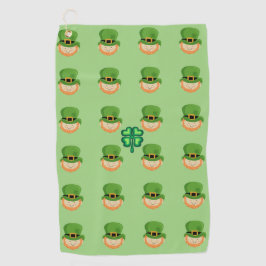 Das Glück der irischen Kobolden und des Kleeblatts Golfhandtuch