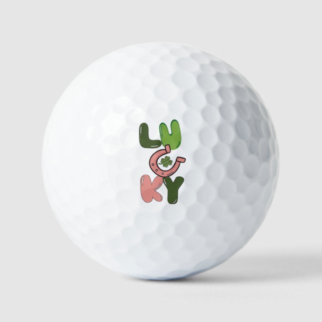 Das Glück des irischen Hufeisendesigns Golfball (Vorderseite)