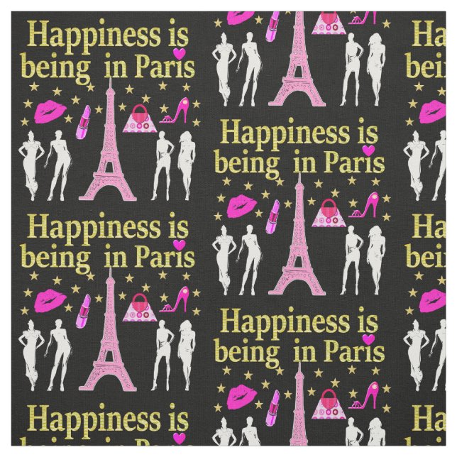 DAS GLÜCK IST IN PARIS FABRIC STOFF (Muster)