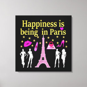 DAS GLÜCK IST IN PARIS LEINWANDDRUCK