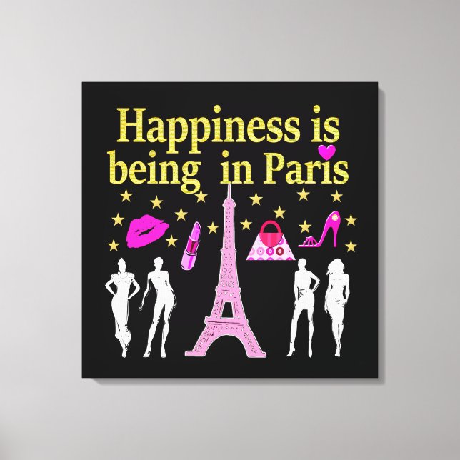 DAS GLÜCK IST IN PARIS LEINWANDDRUCK (Vorderseite)